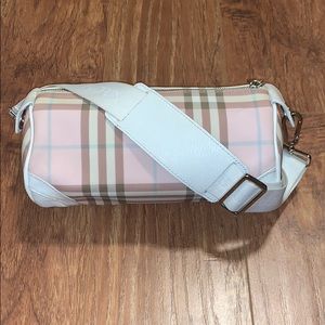Burberry | Lola barrel bag Nova Check pink/white